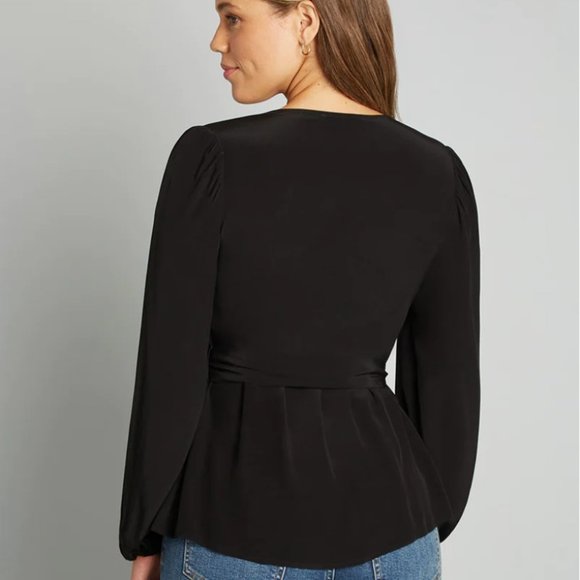 NWT Modcloth Wrap Blouse Size M - Picture 2 of 2